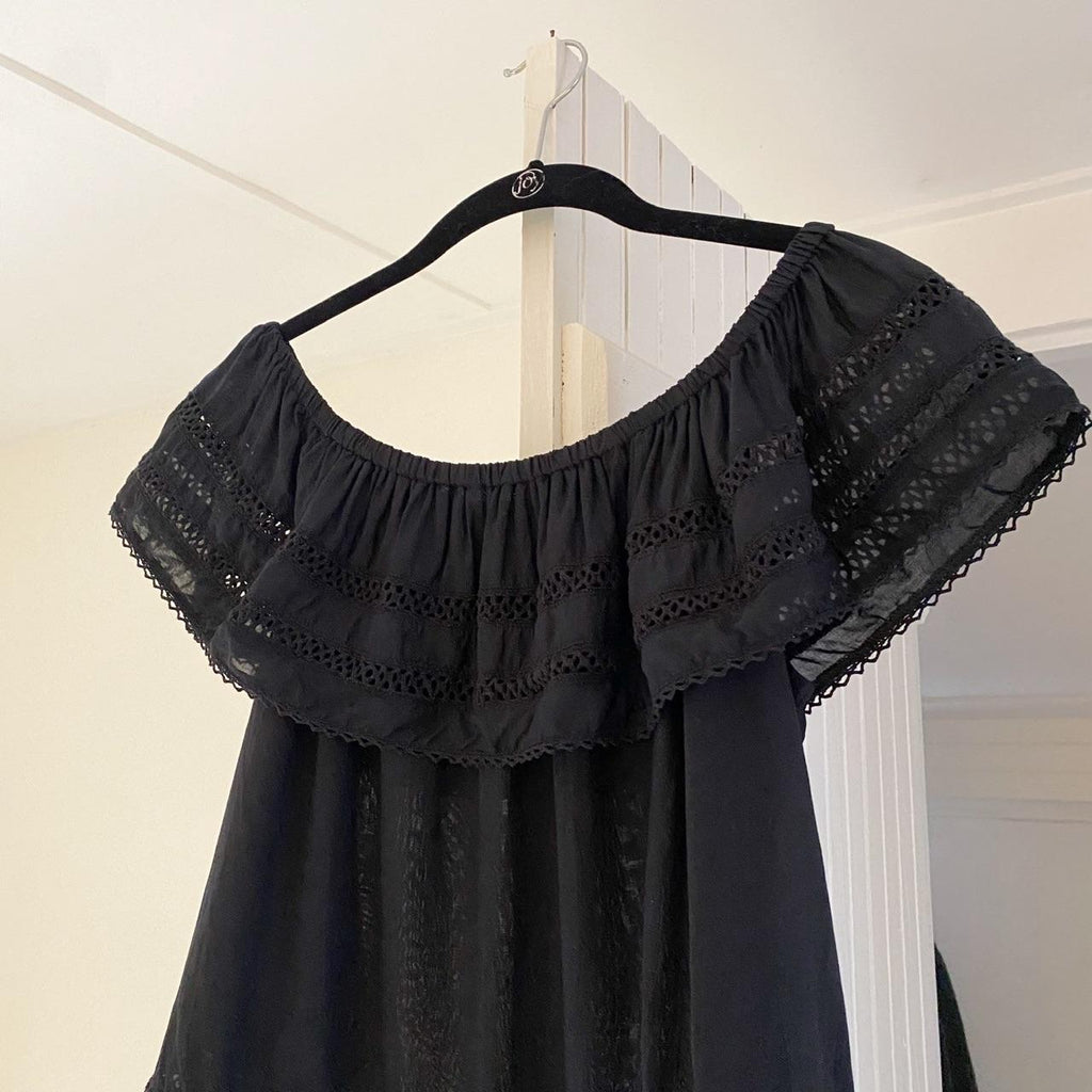 Wilfred / Aritzia Hollande Off Shoulder Eyelet Blouse Size XS