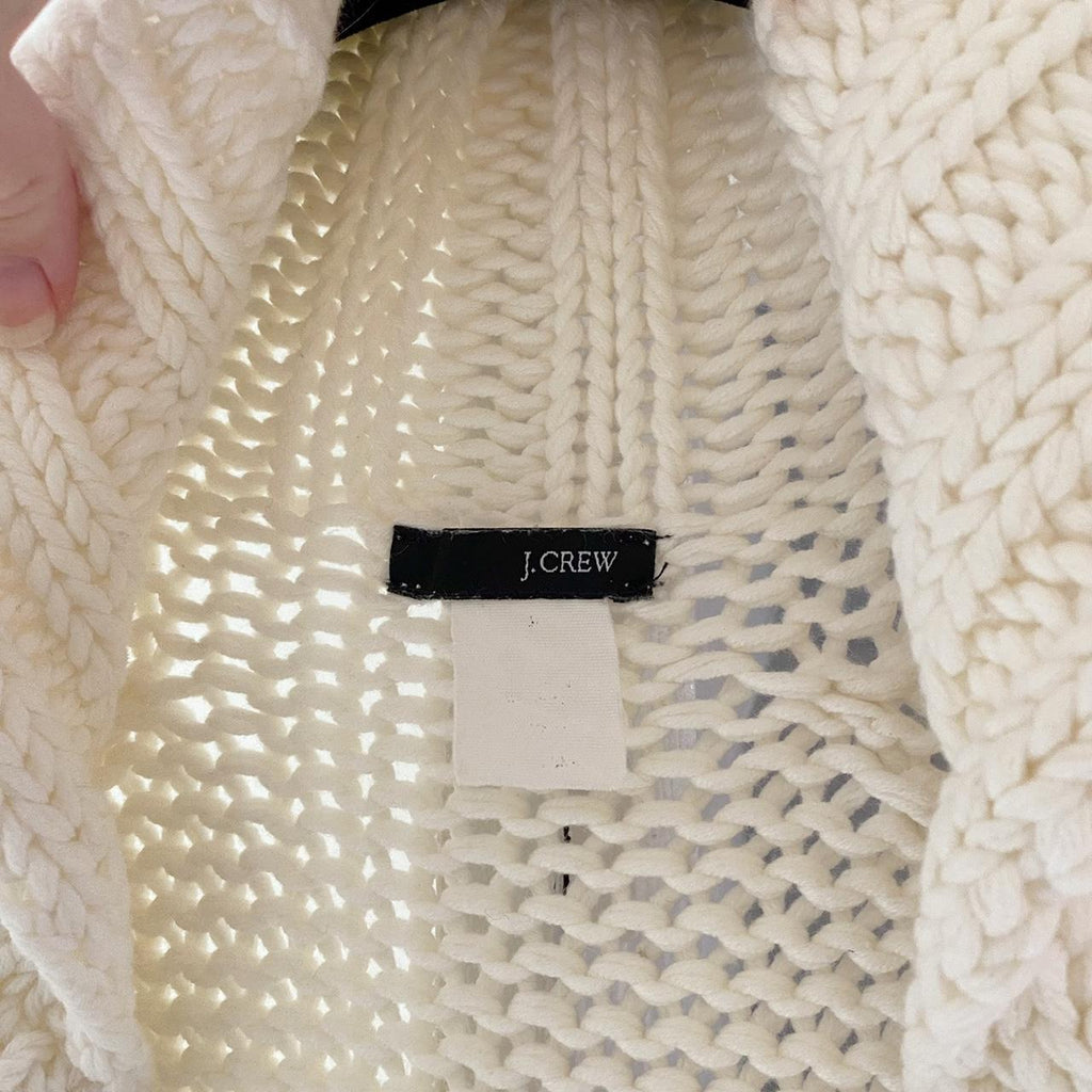 J. Crew Chunky Knit Duster Cardigan Sweater Size S