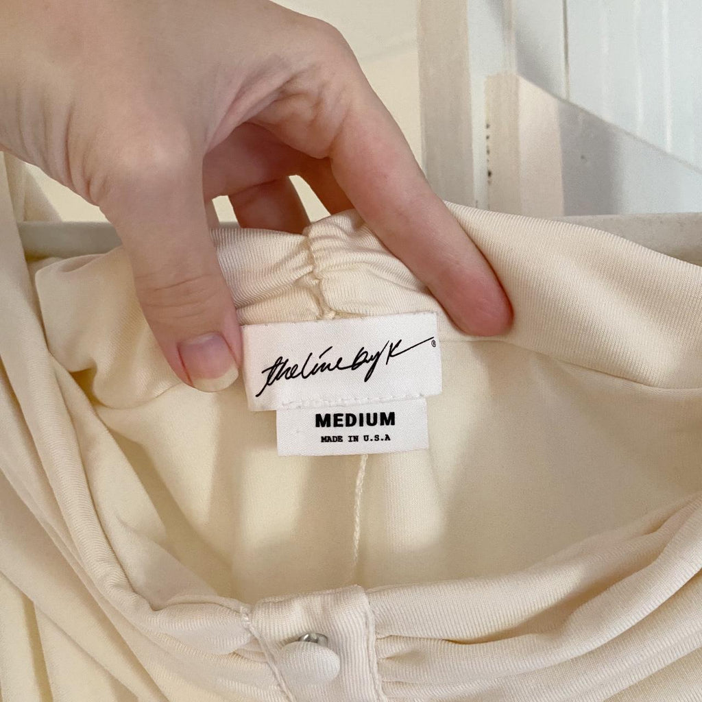 The Line By K Lunar Off Shoulder Bodysuit in Vanilla Size M