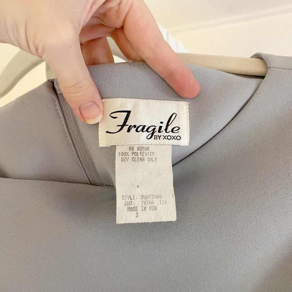 Fragile XOXO Vintage 90s High Boat Neck Mini Dress Size 3