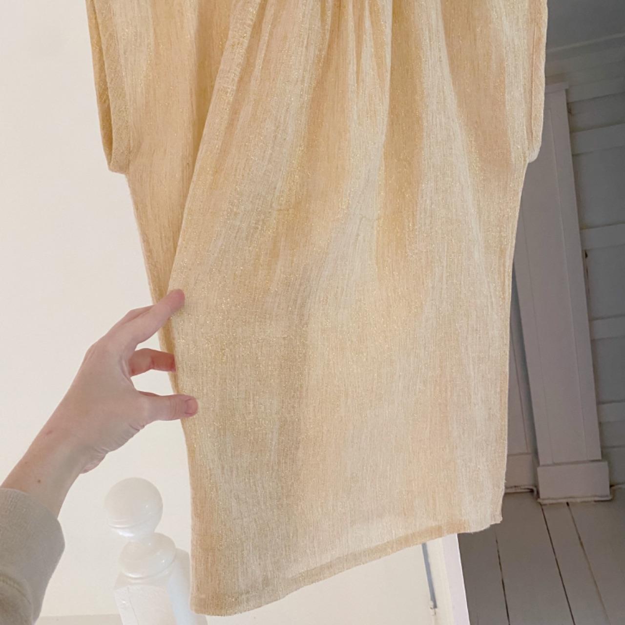 Soeur Voisine Metallic Button Up Shirt Size FR 40