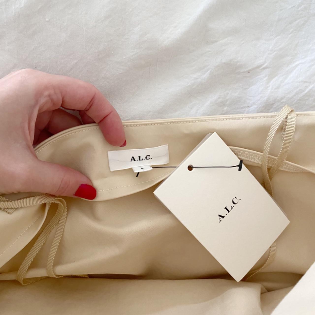 A.L.C. Charlotte Sateen Halter Top in Beige NWT Size 0