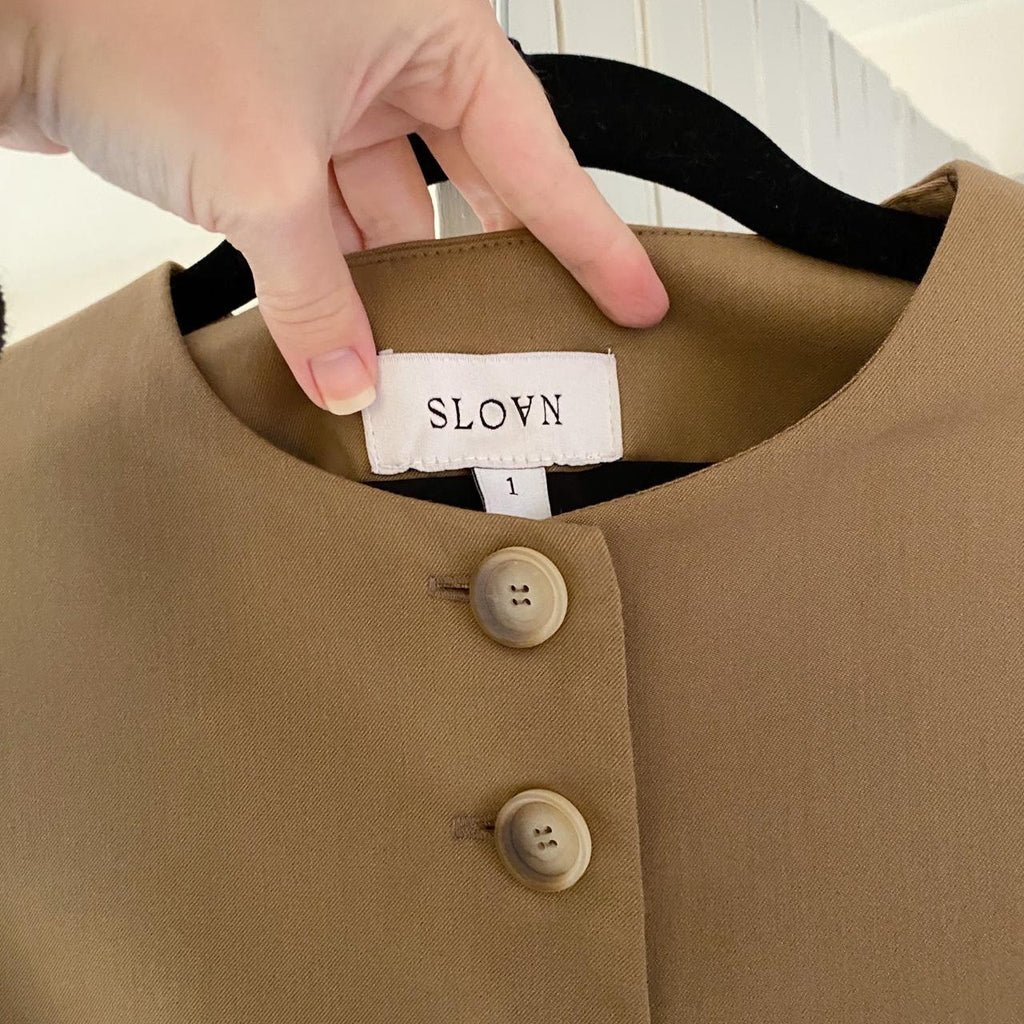 Sloan The Sculpted Vest in Tan Size 1