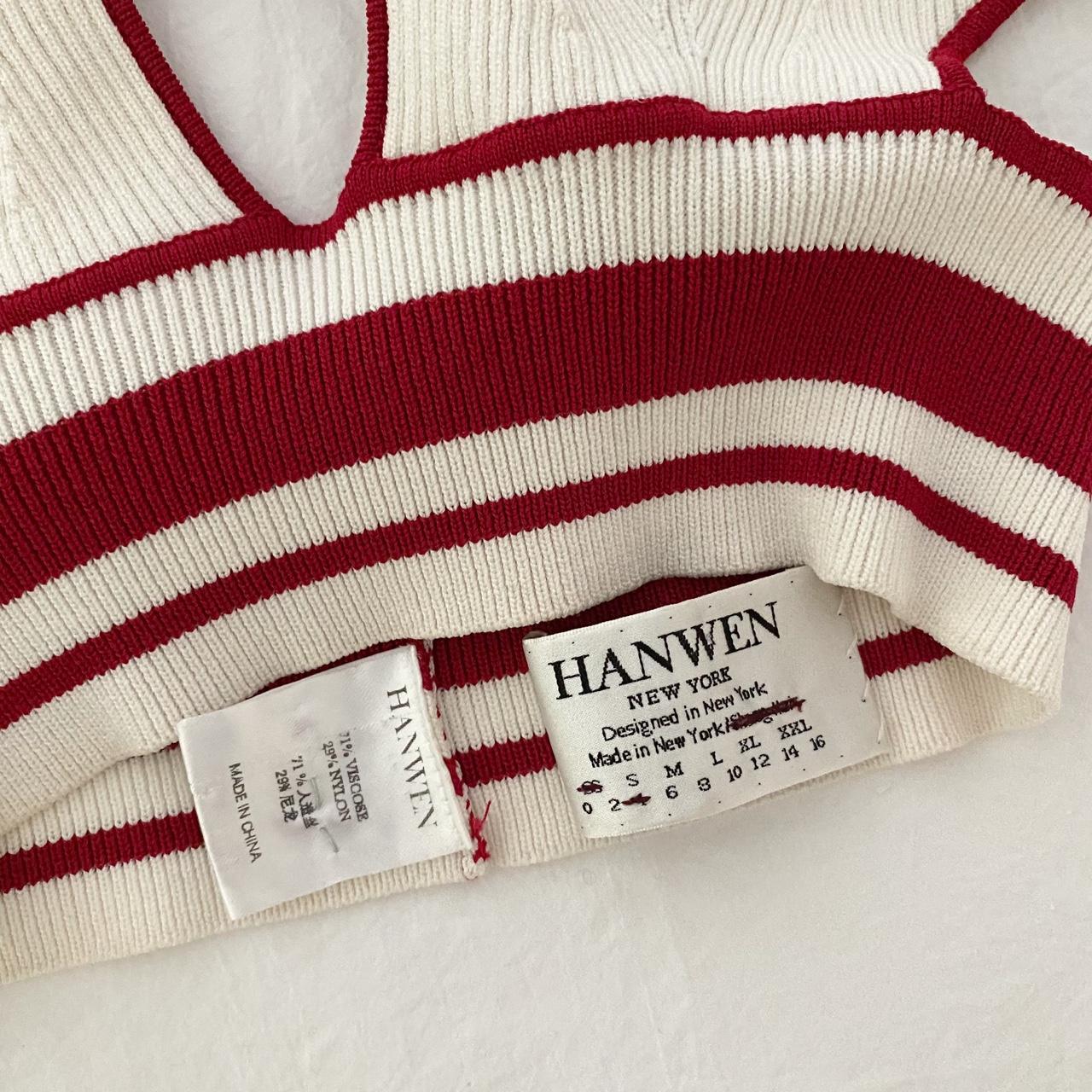 Hanwen New York Ribbed Knit Fitted X Bra Top Size XS