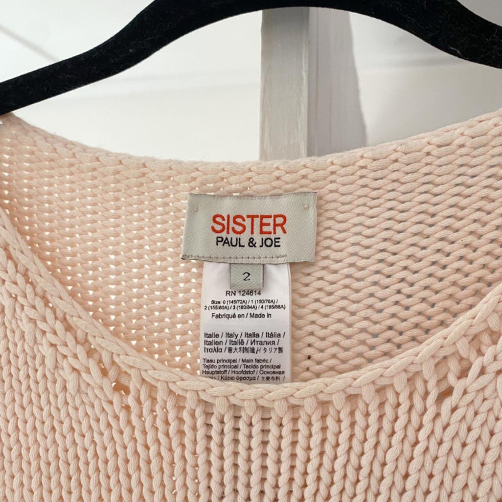 Paul & Joe Sister Bernie Chunky Knit Eyelet Sweater Size 2