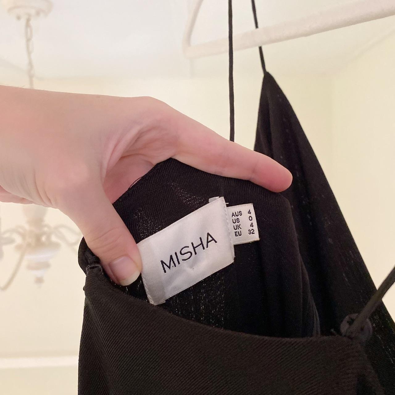 Misha Collection Moira Cowl Neck Pantsuit in Black Size 0