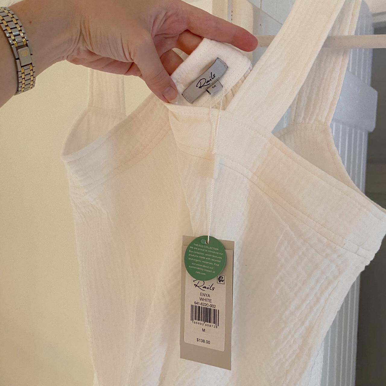 Rails Enya Square Neck Top in White NWT Size M