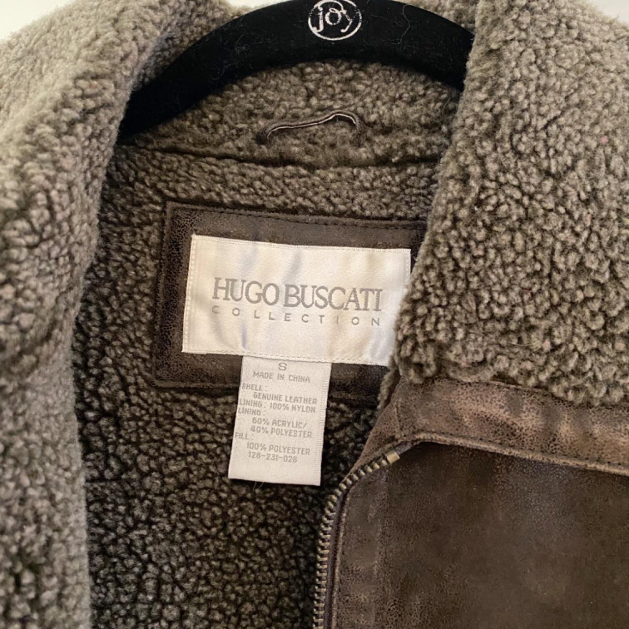 Hugo Buscati Collection Vintage 90s Shearling Leather Jacket Size S