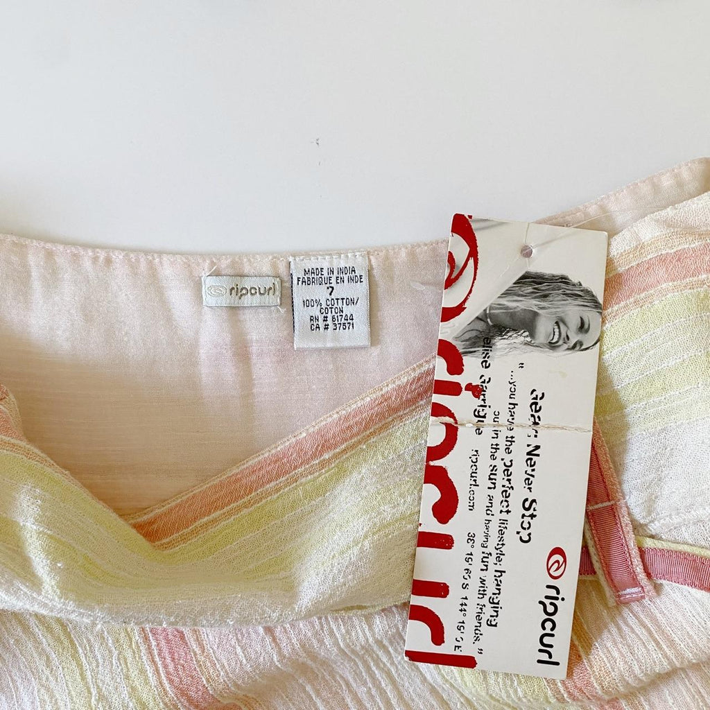 RipCurl Vintage Y2K Sunseeker Mini Skirt in Peach NWT Size 7