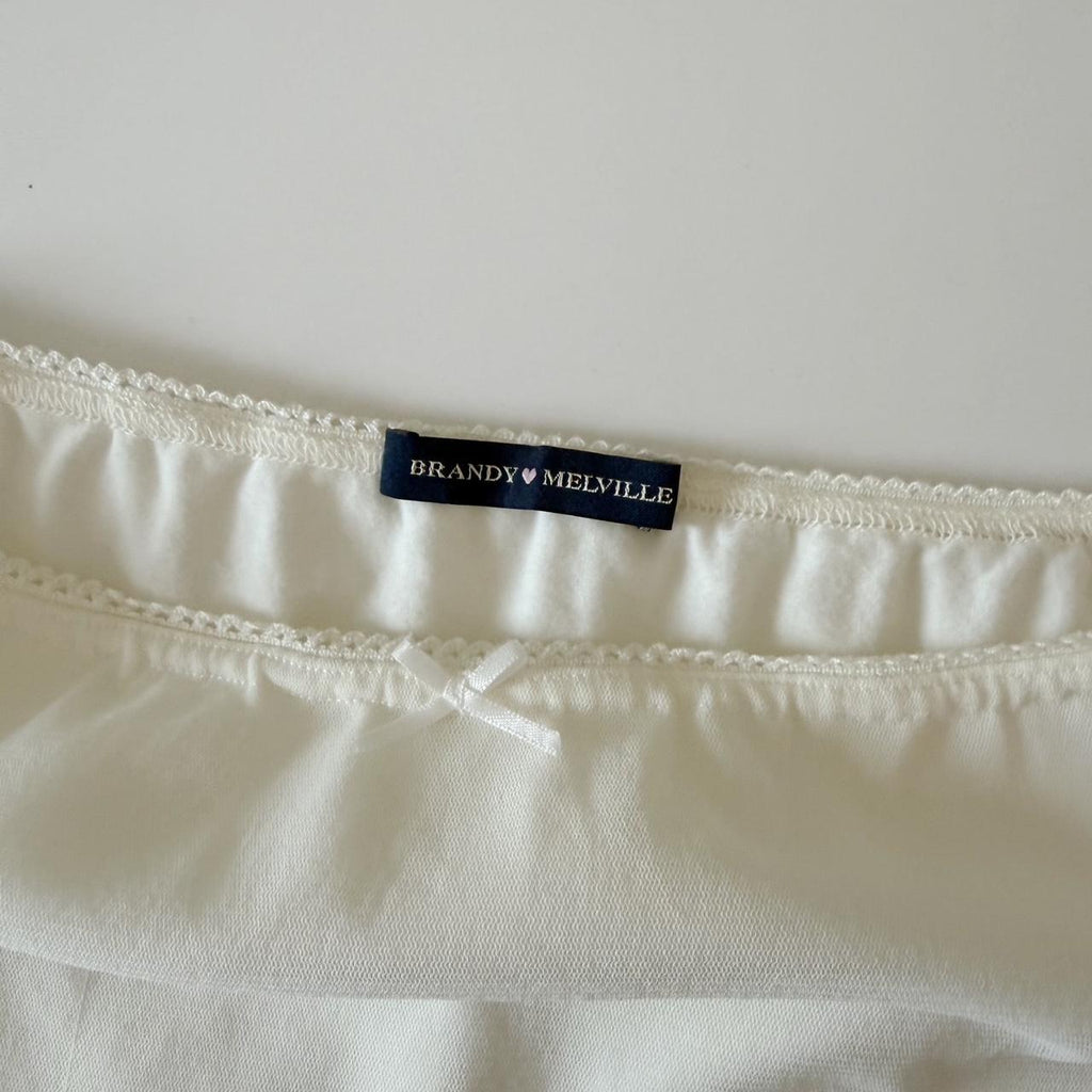 Brandy Melville Ciara Mesh Overlay Mini Skirt OS