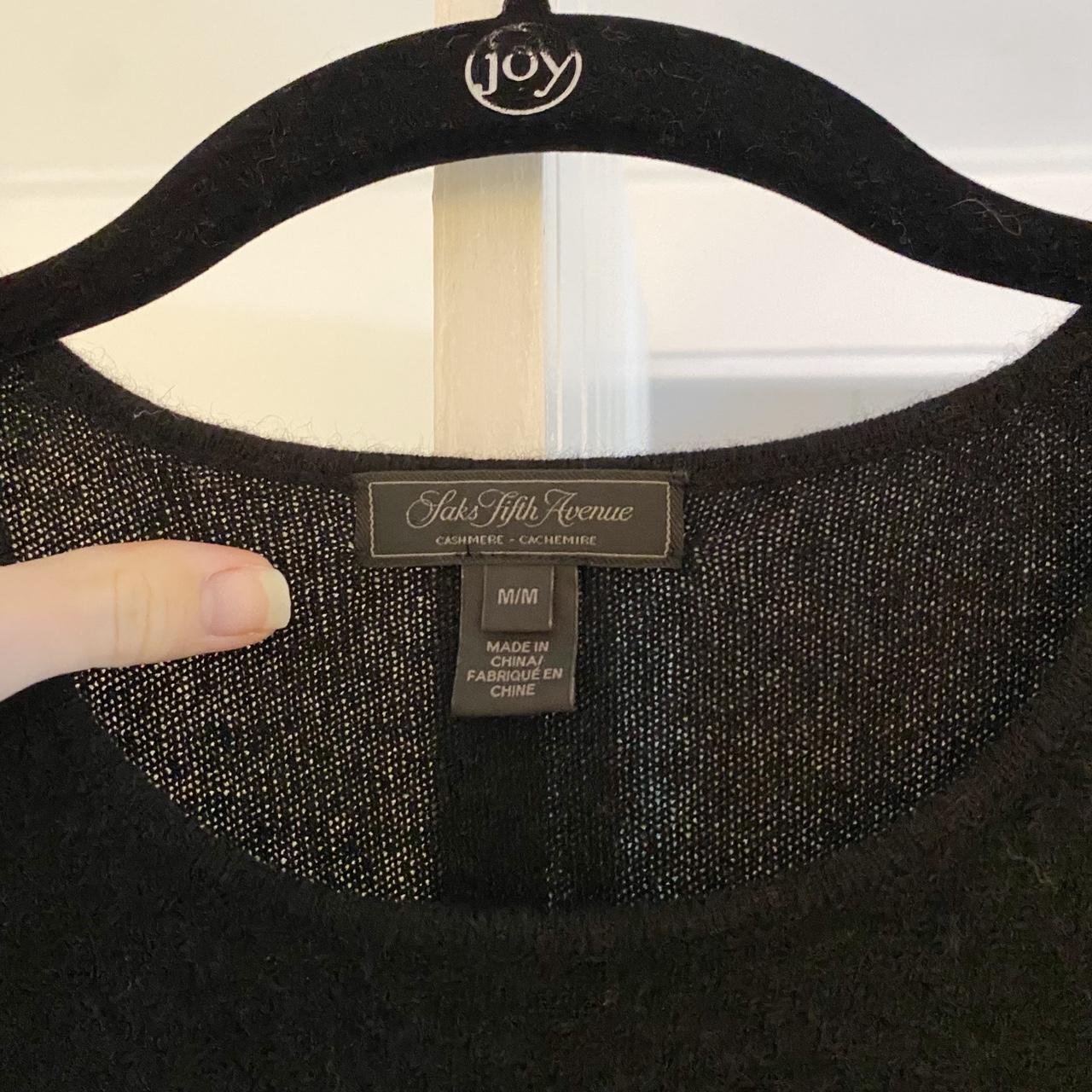 Saks Fifth Avenue Cashmere Peplum Tunic Sweater Size M