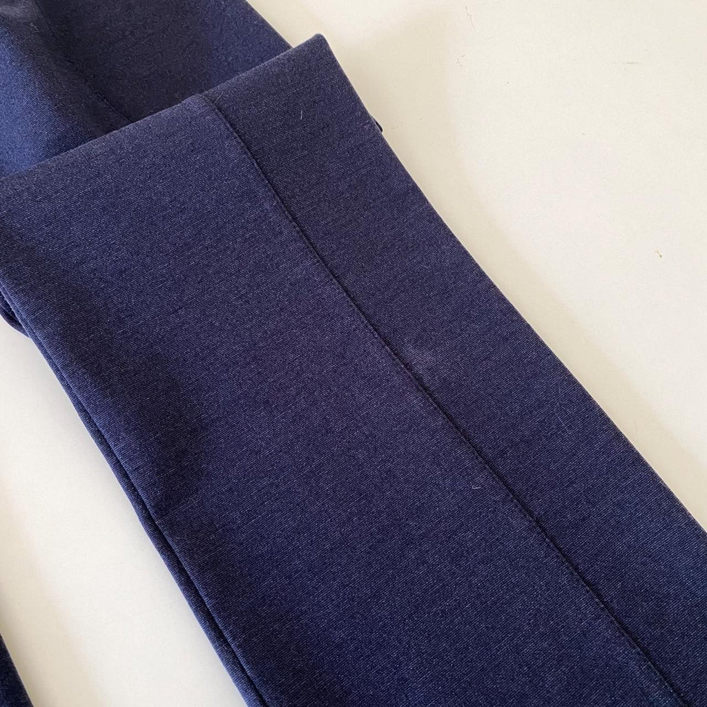 The Row Navy Knit Boot Cut Pull-On Trouser Pants Size S