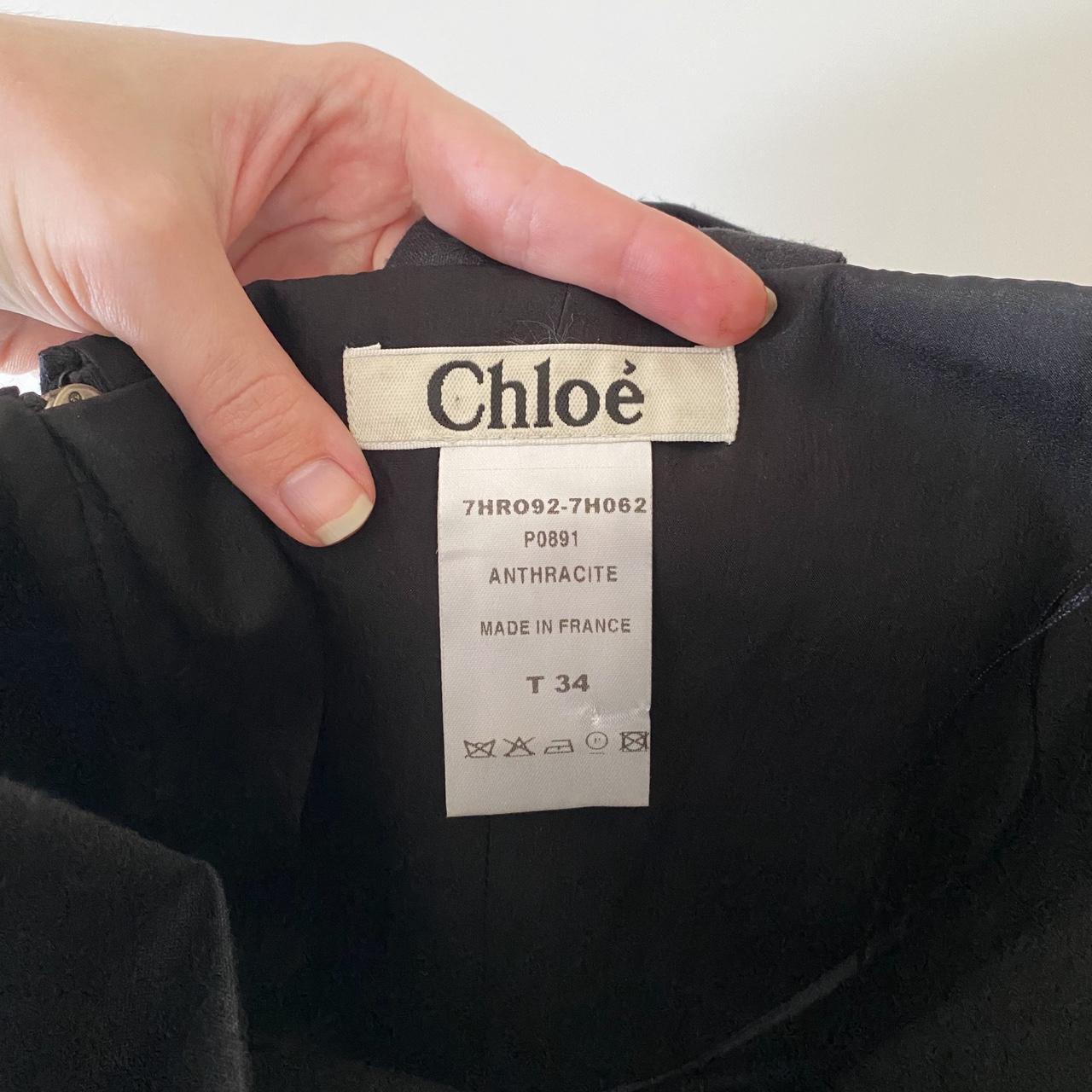 Chloé Vintage Y2K Zip Strap Accent Mini Dress in Anthracite Size 34