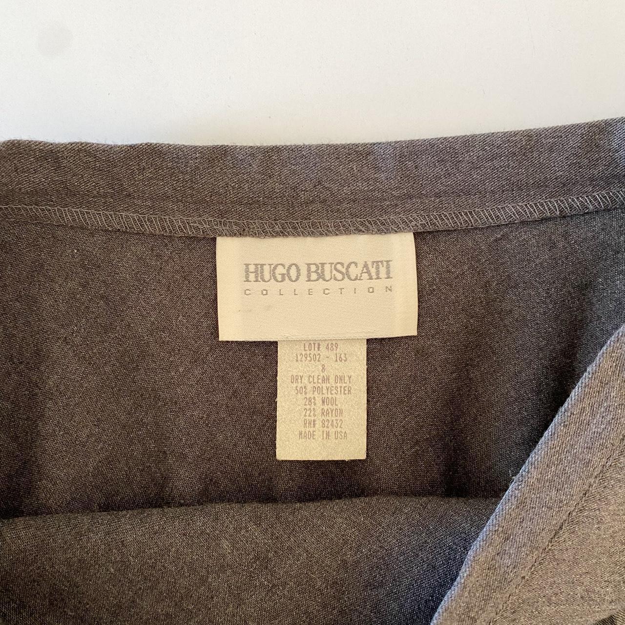 Hugo Buscati Collection Vintage 90s Wool Pleated Midi Skirt Size 8