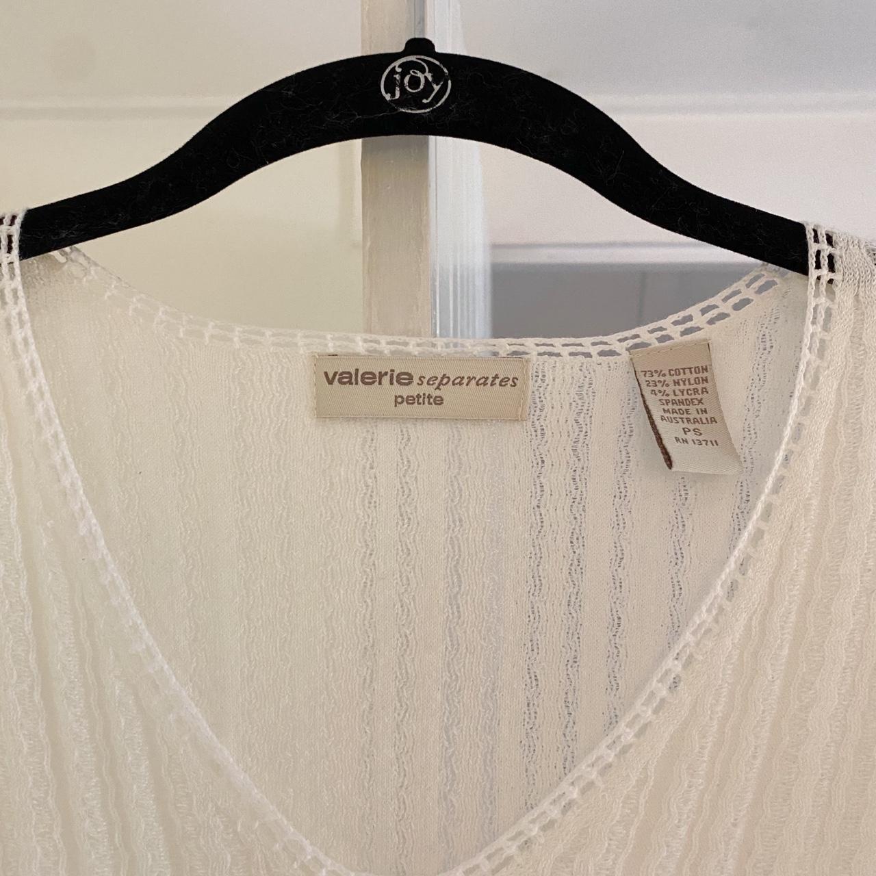 Valerie Separates Vintage Y2K Pointelle Knit Top Size PS