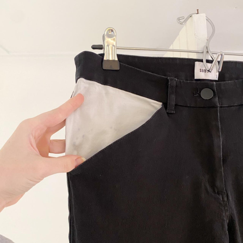 Suboo Salesman Cropped Cigarette Leg Trousers Size 4