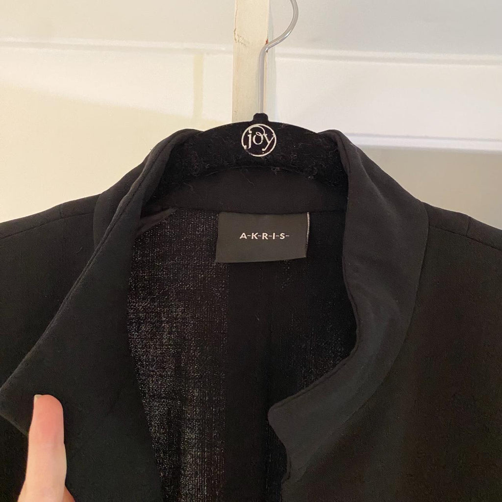 Akris Vintage Y2K Wool Open Front Blazer Size 14