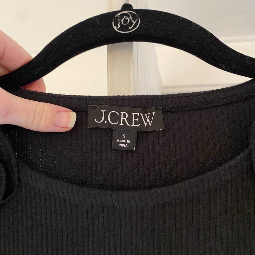 J. Crew Vintage Rib Rosette T-Shirt Top Size S