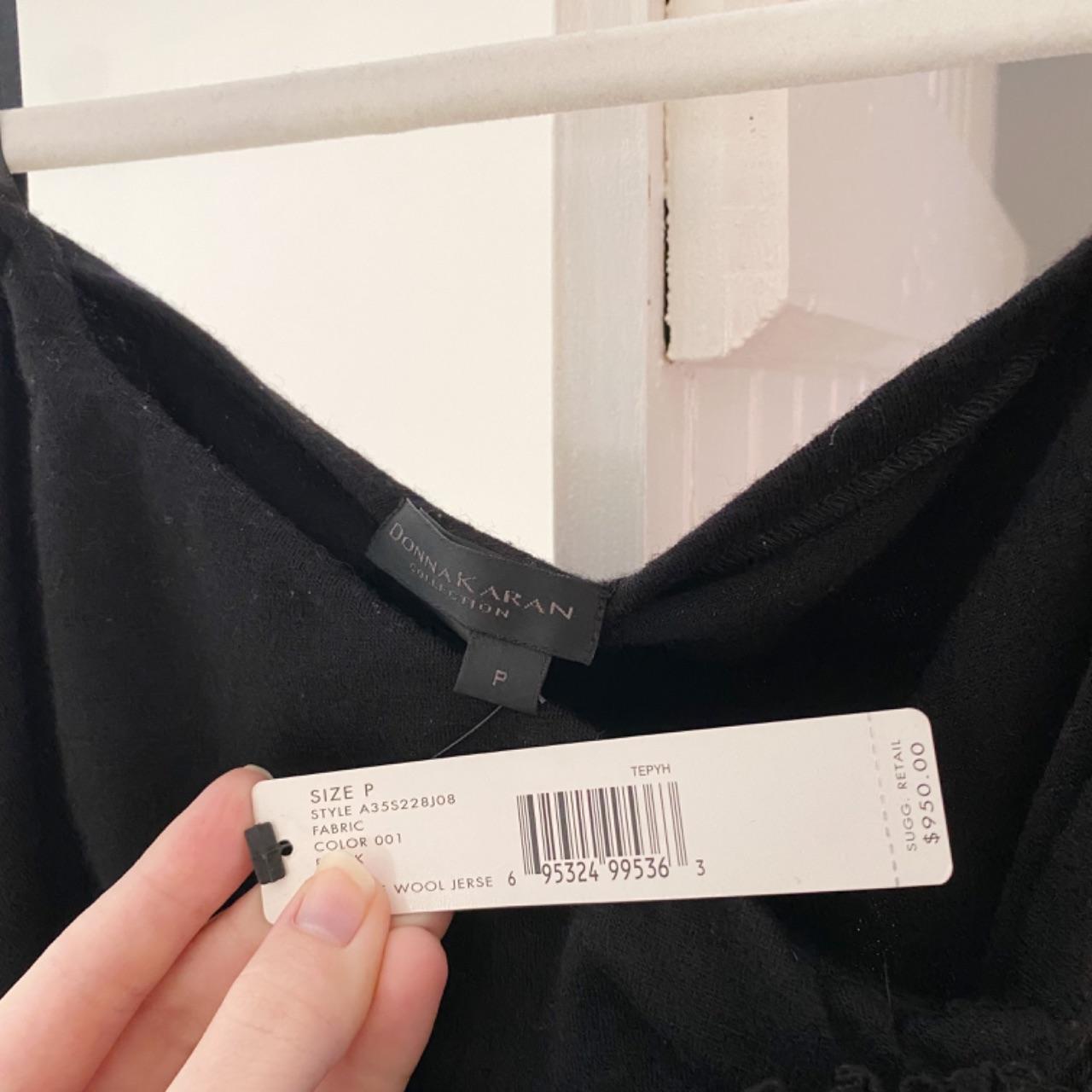 Donna Karan Collection Ruched Vintage Wool Jersey Rosette Wrap Skirt NWT Size P