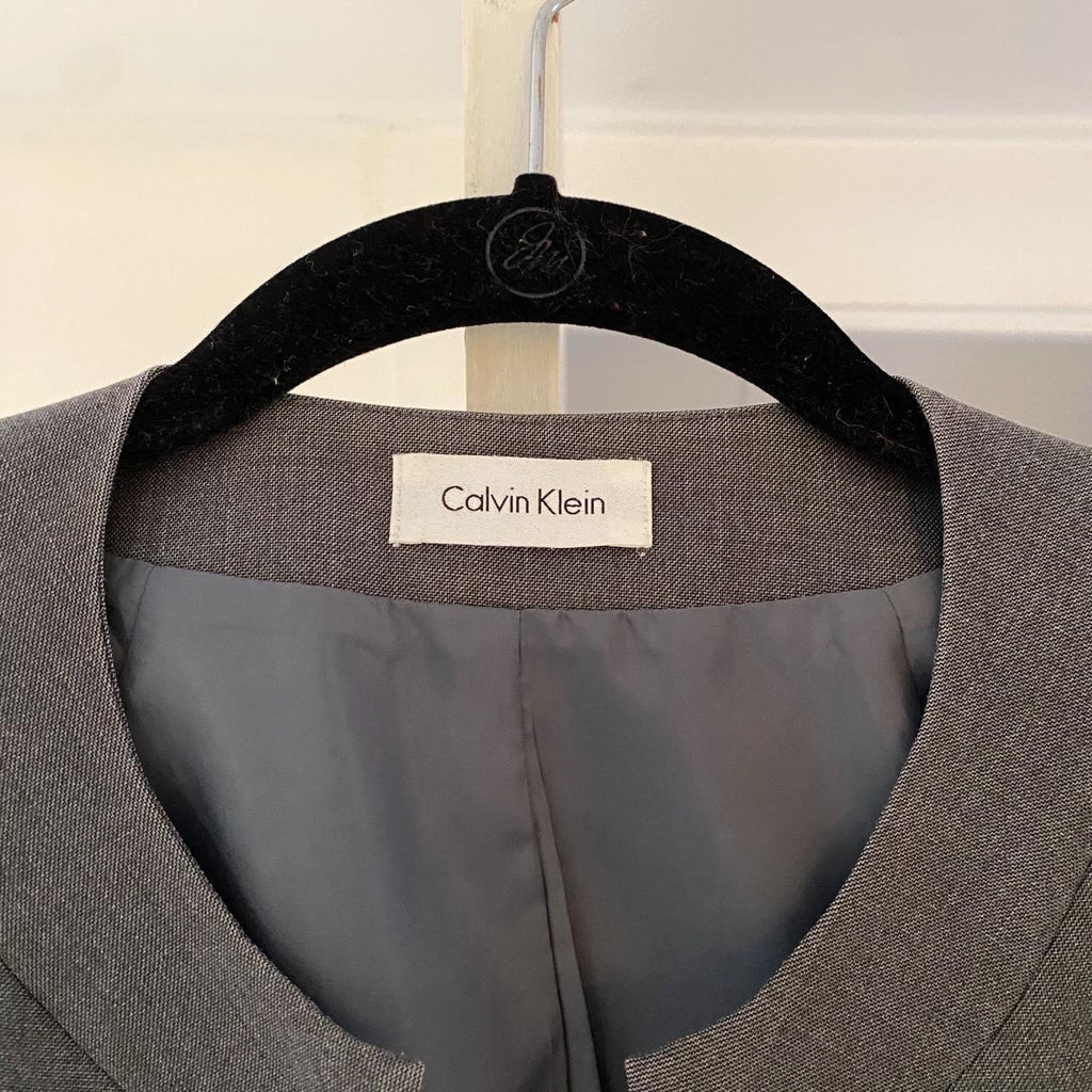 Calvin Klein Cropped Cape Blazer in Smoke Size XS/S