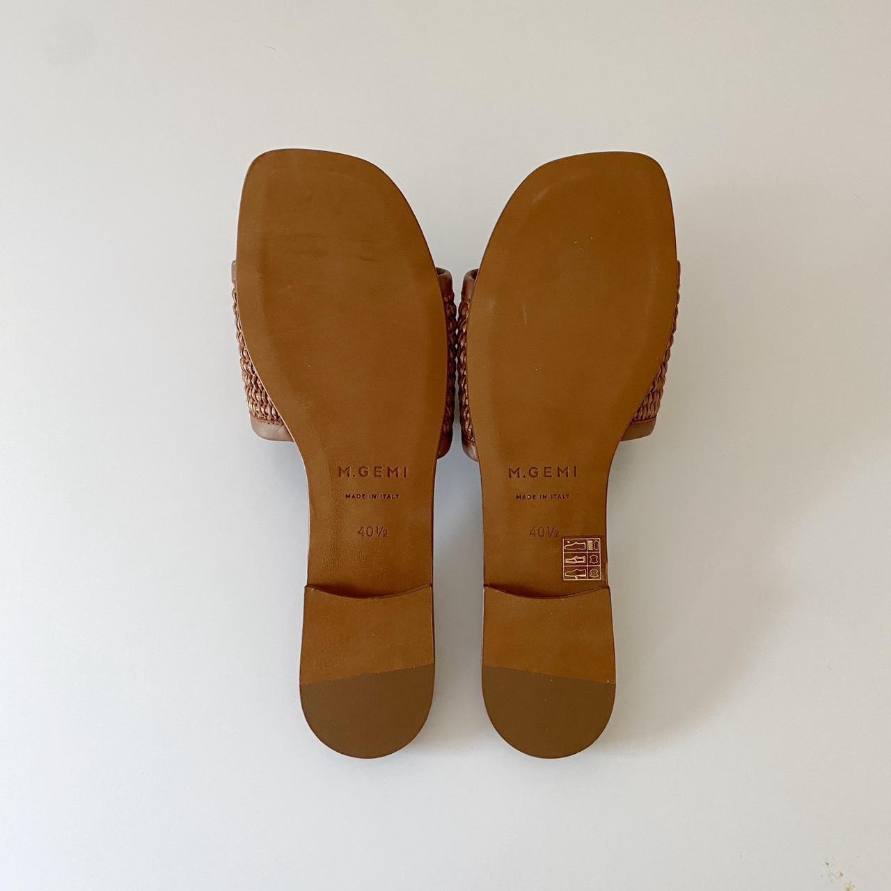M. Gemi The Clarissa Slide Sandals in Tan Raffia NIB Size 40.5