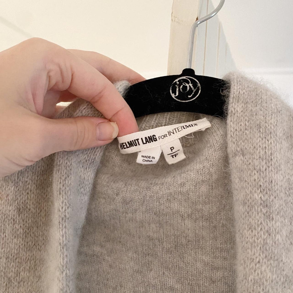 Helmut Lang Cashmere Zip Cardigan Sweater Size P