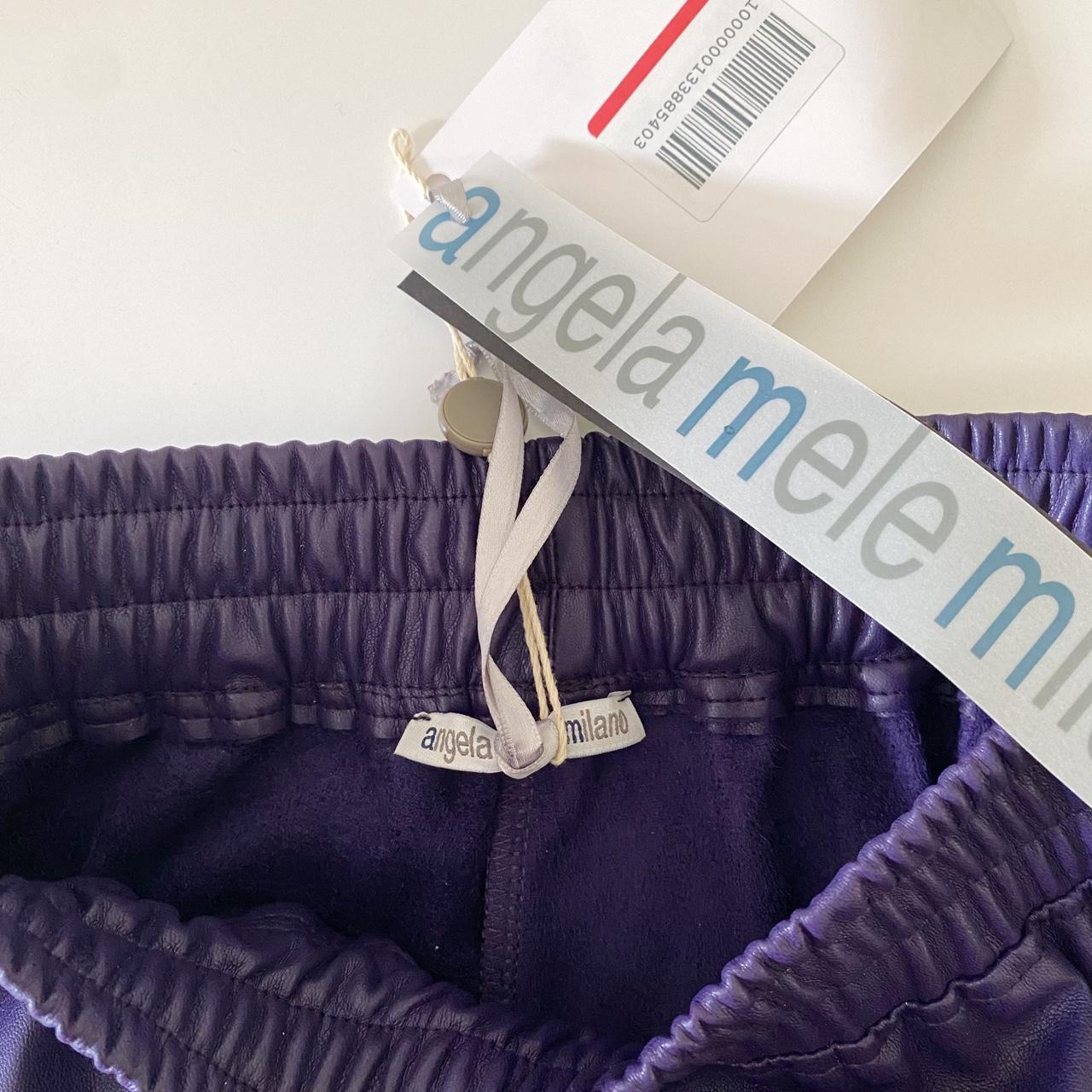 Angela Mele Milano Vegan Leather Bermuda Shorts NWT Size M