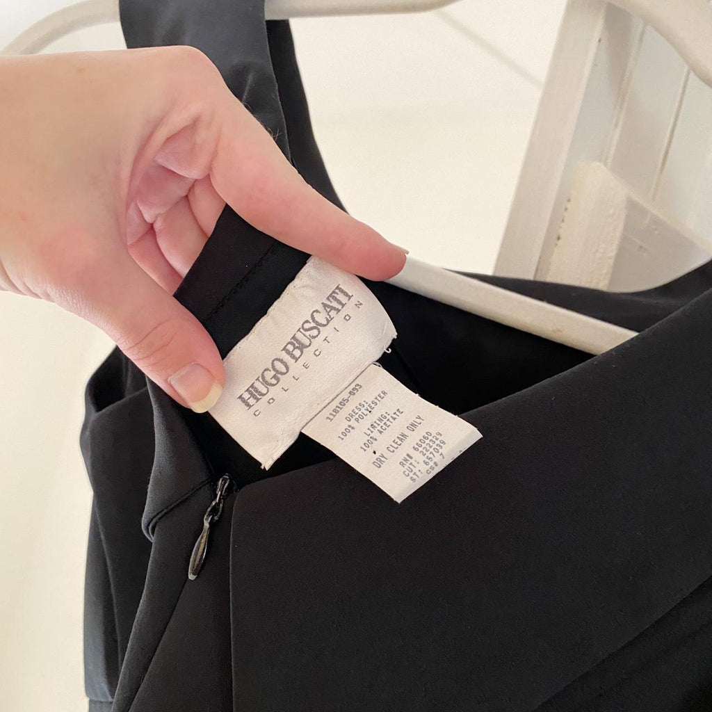 Hugo Buscati Collection Vintage 90s Collared Mini Sheath Dress Size 4