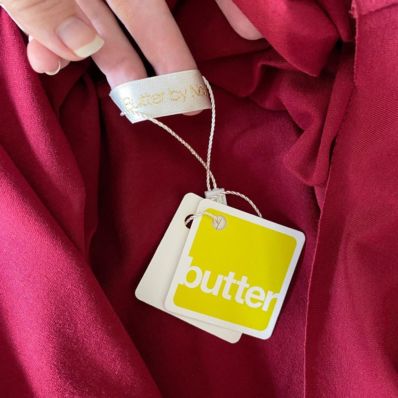 Butter By Nadia / Nadia Tarr Pleated Puff Sleeve Midi Dress NWT One Size