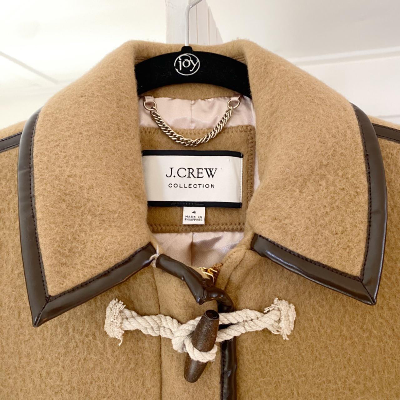 J. Crew Collection Toggle Coat Soft Brown Italian Fall Blanket Wool Size 4