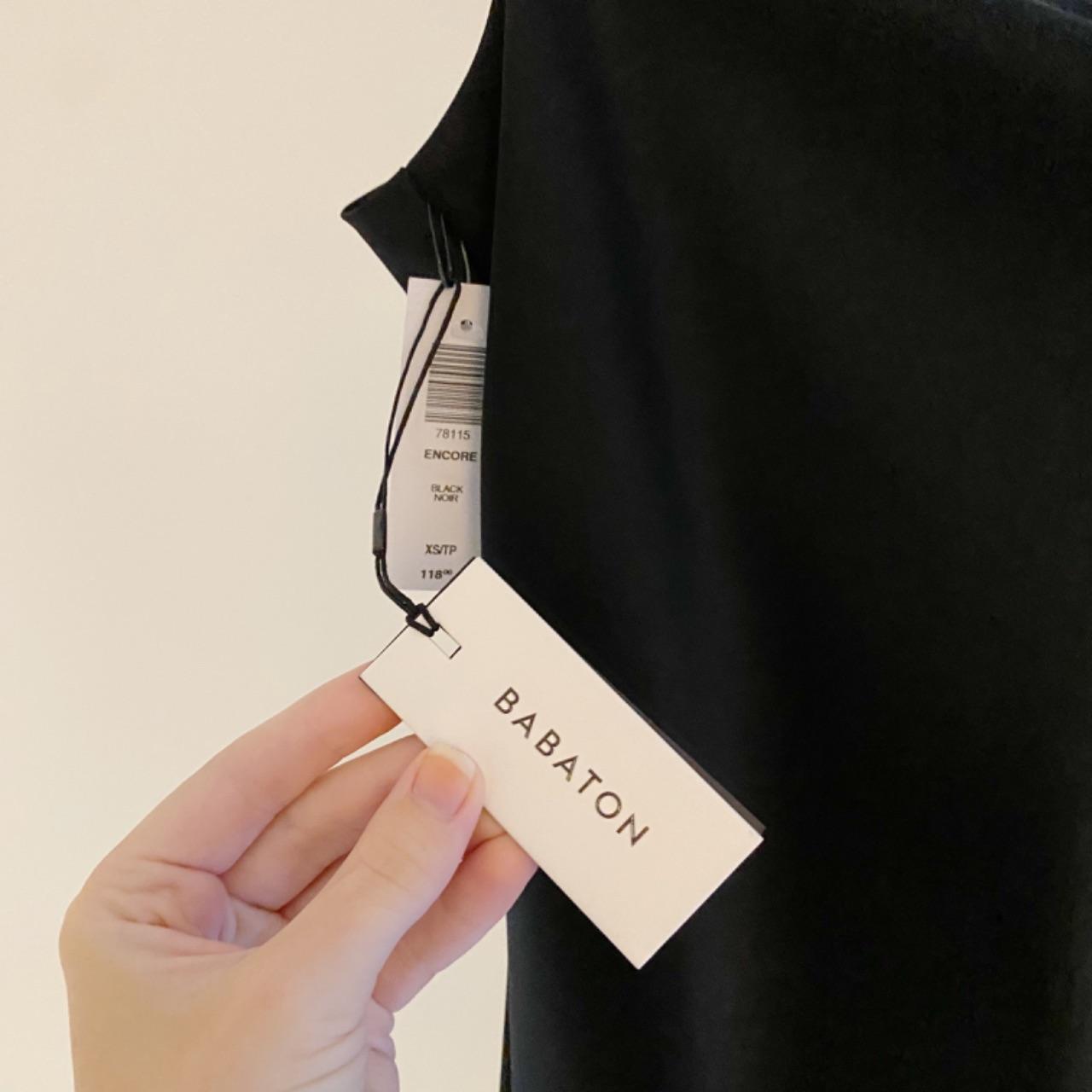 Babaton / Aritzia Encore Satin Mini Slip Dress in Black NWT Size XS