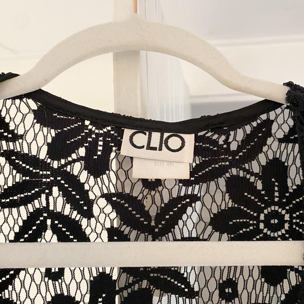 Clio Vintage 90s Sheer Lace Knit Vest Size S