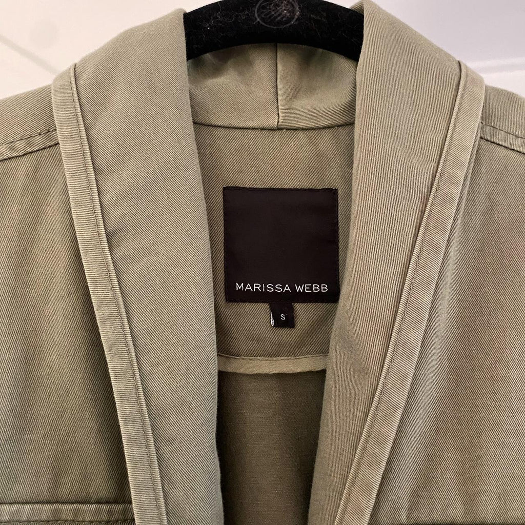 Marissa Webb Iona Peplum Hem Military Jacket Size S