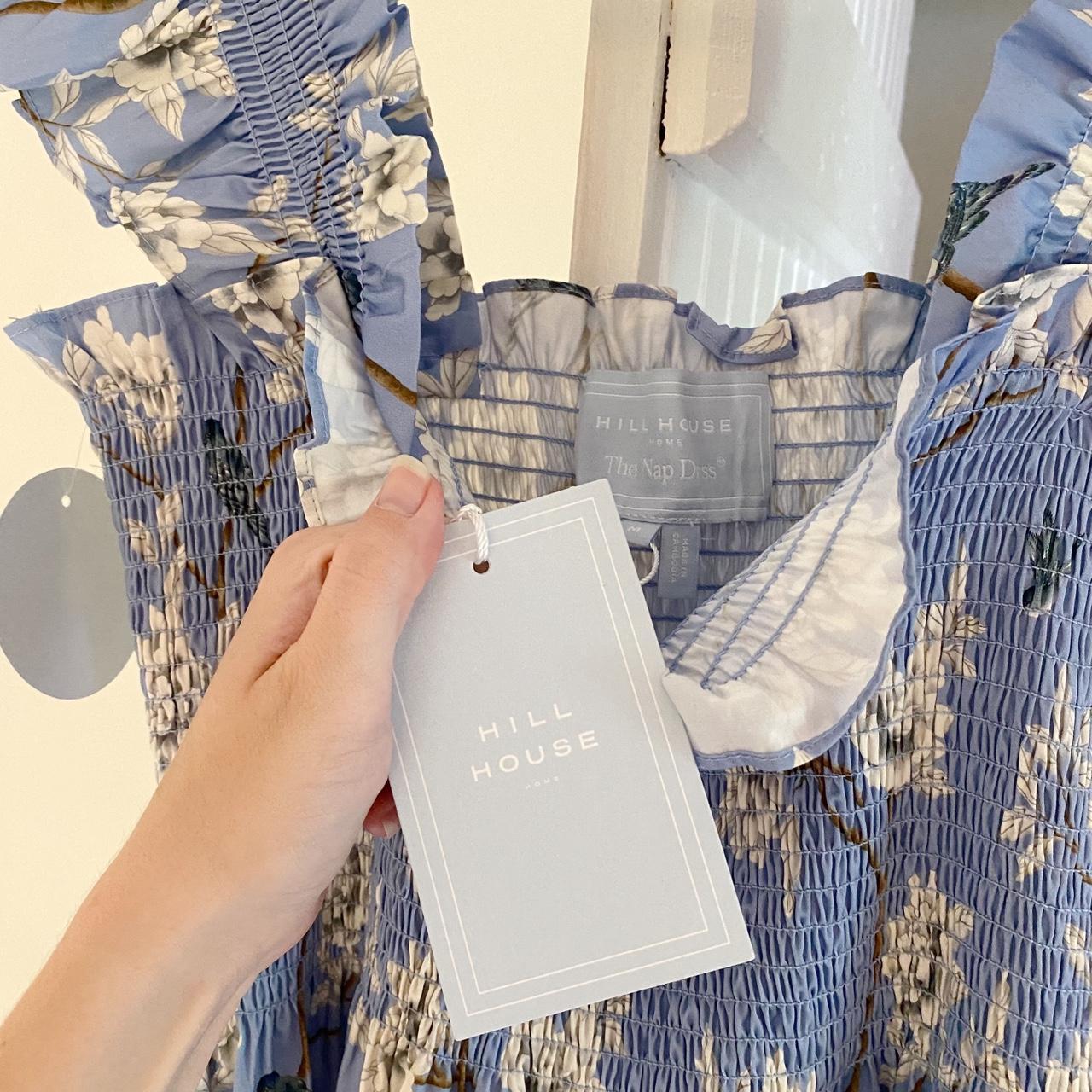 Hill House Home The Ellie Midi Nap Dress Diane Hill Blue Chinoiserie NWT M