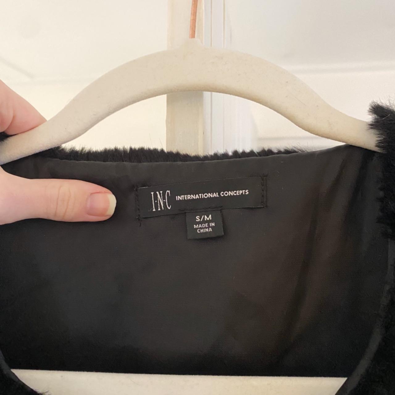 INC International Concepts Faux Fur Vest Size S/M