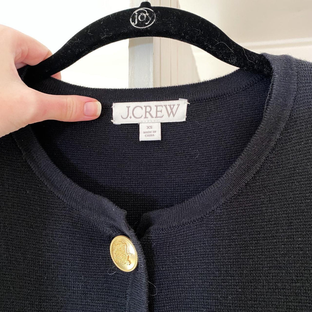 J. Crew Long Giselle Sweater Blazer in Black Size XS