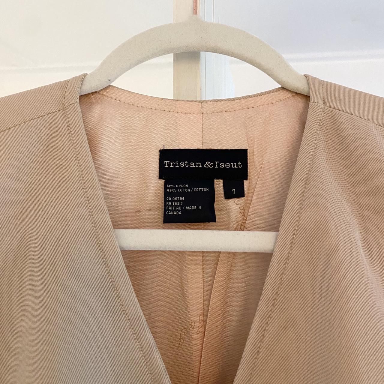 Tristan & Isuet Vintage Y2K Canvas Suit Vest Size 7