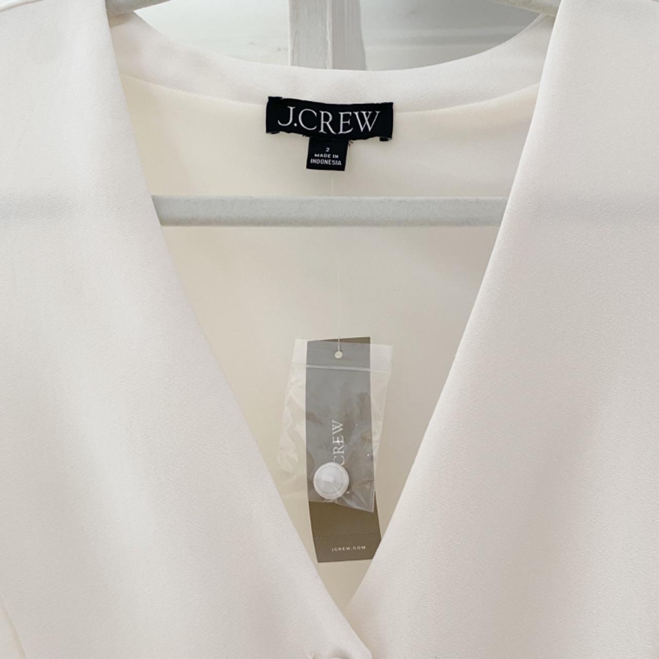 J. Crew Slim-Fit Tuxedo Vest in Ivory City Crepe NWT Size 2