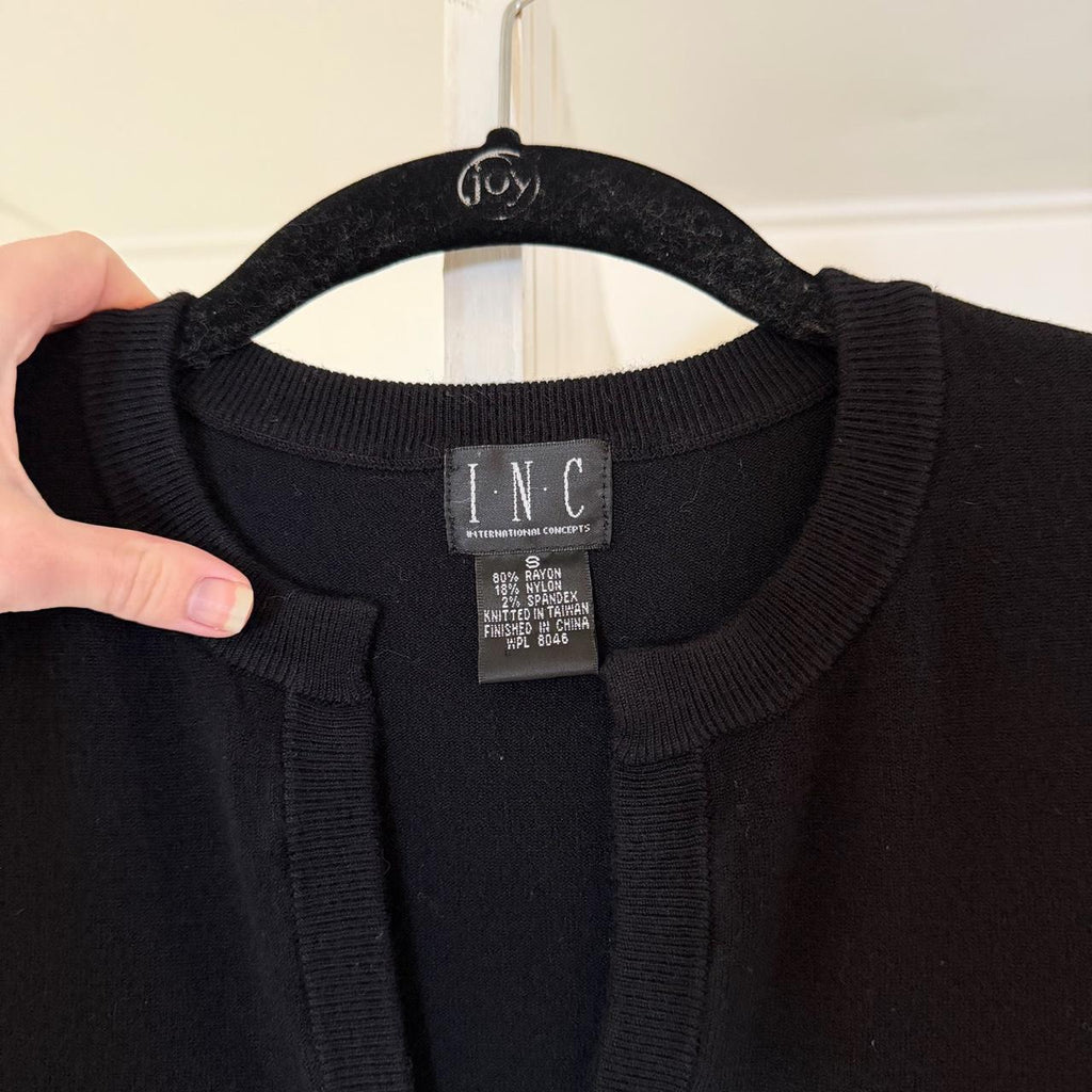 INC International Concepts Vintage Y2K Knit Split Neck Top Size S