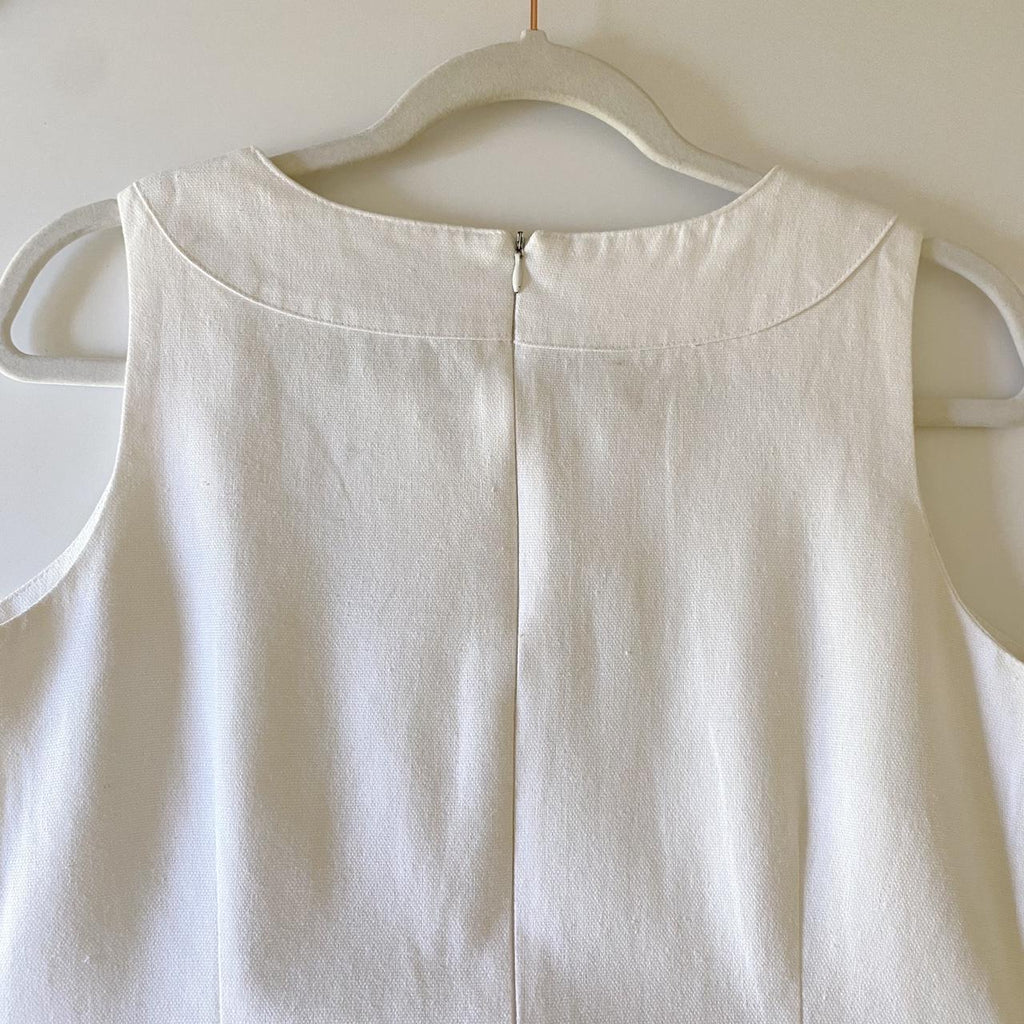 Richard Malcolm Vintage 90s Linen Mini Sheath Dress Size 8P