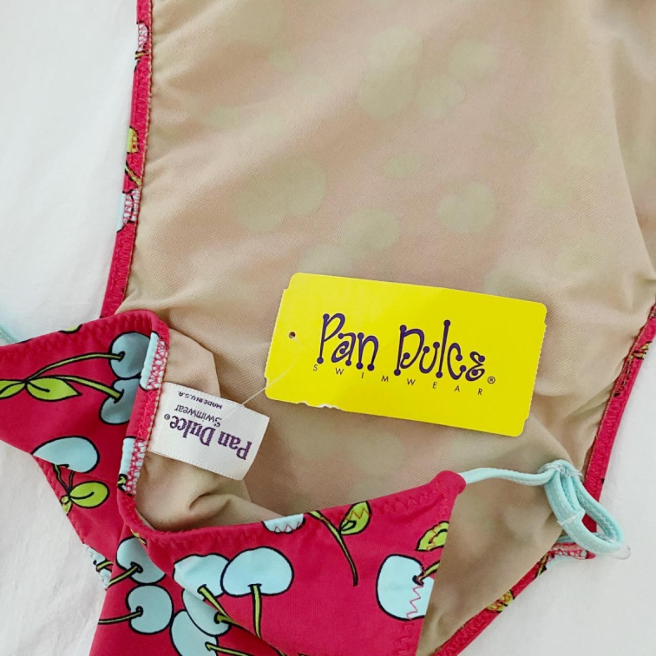 Pan Dulce Swimwear Vintage 90s Cherry Print One Piece Swimsuit Size 9/10 NWT