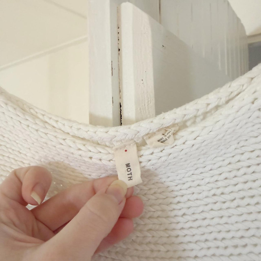 Moth / Anthropologie Cropped Riverwalk Pullover Sweater Size S