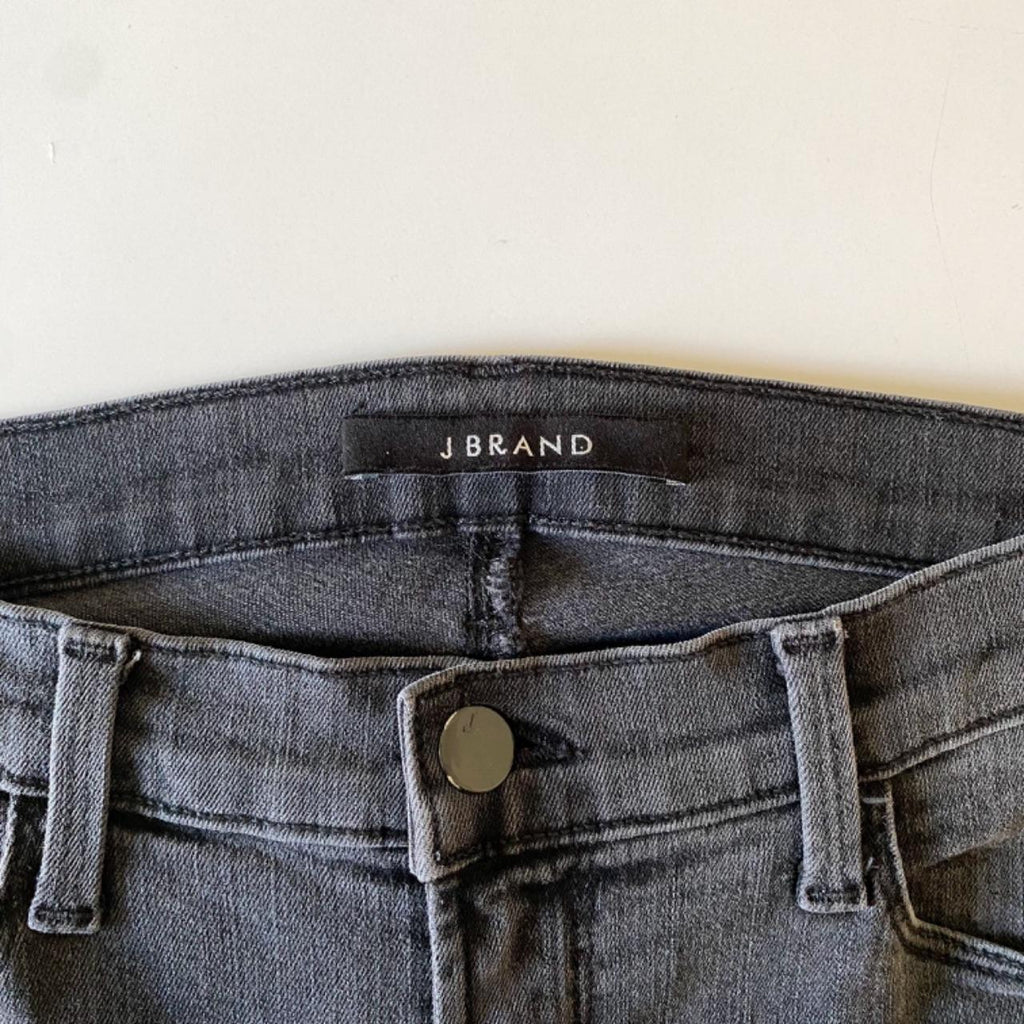 J Brand Tali Skinny Zipper Jeans in Grey Cascade Size 26