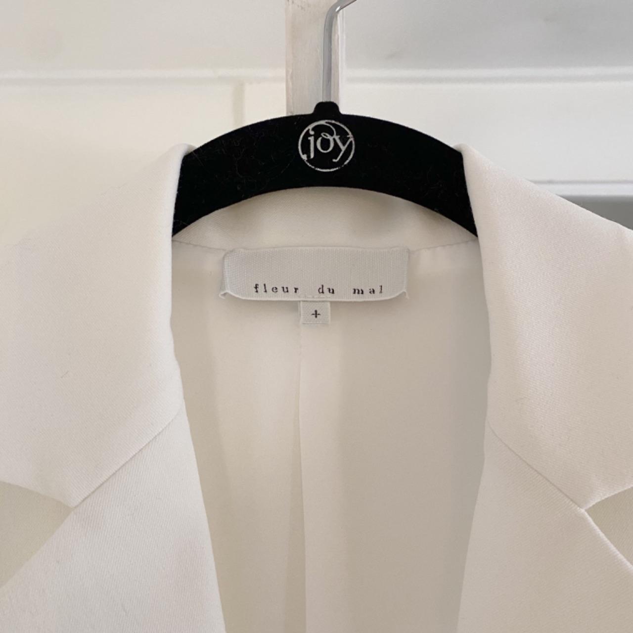 Fleur Du Mal Cropped Blazer Jacket in Spring Ivory Size 4