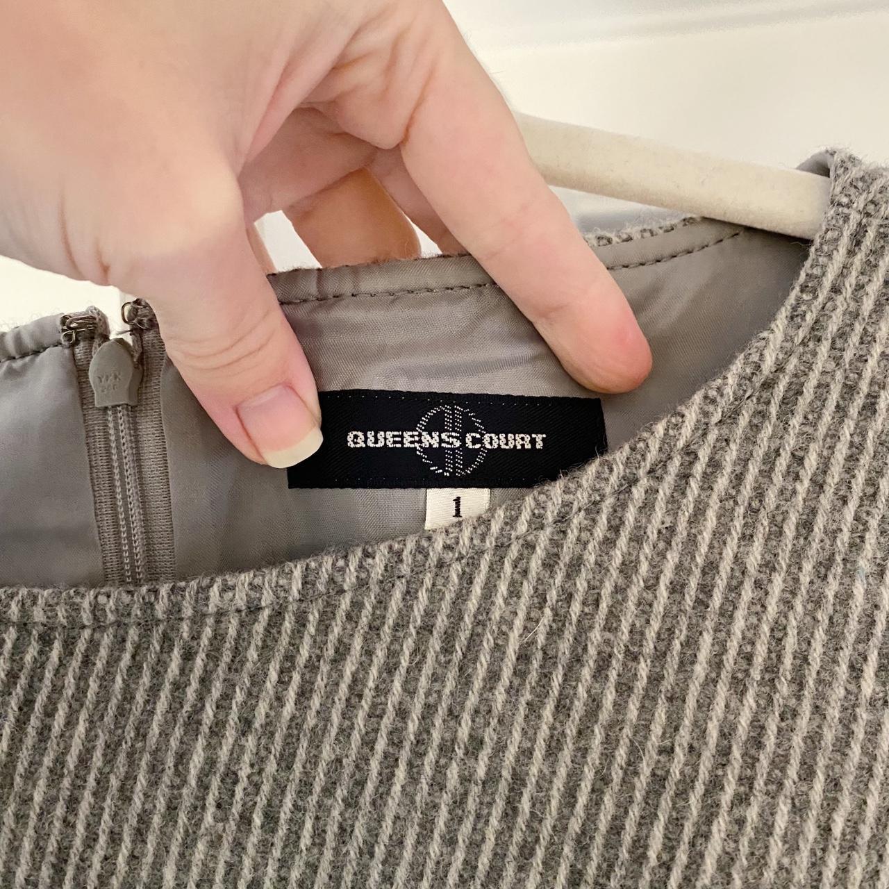 Queens Court Wool Knit Belted Drop Waist Mini Dress Size 1