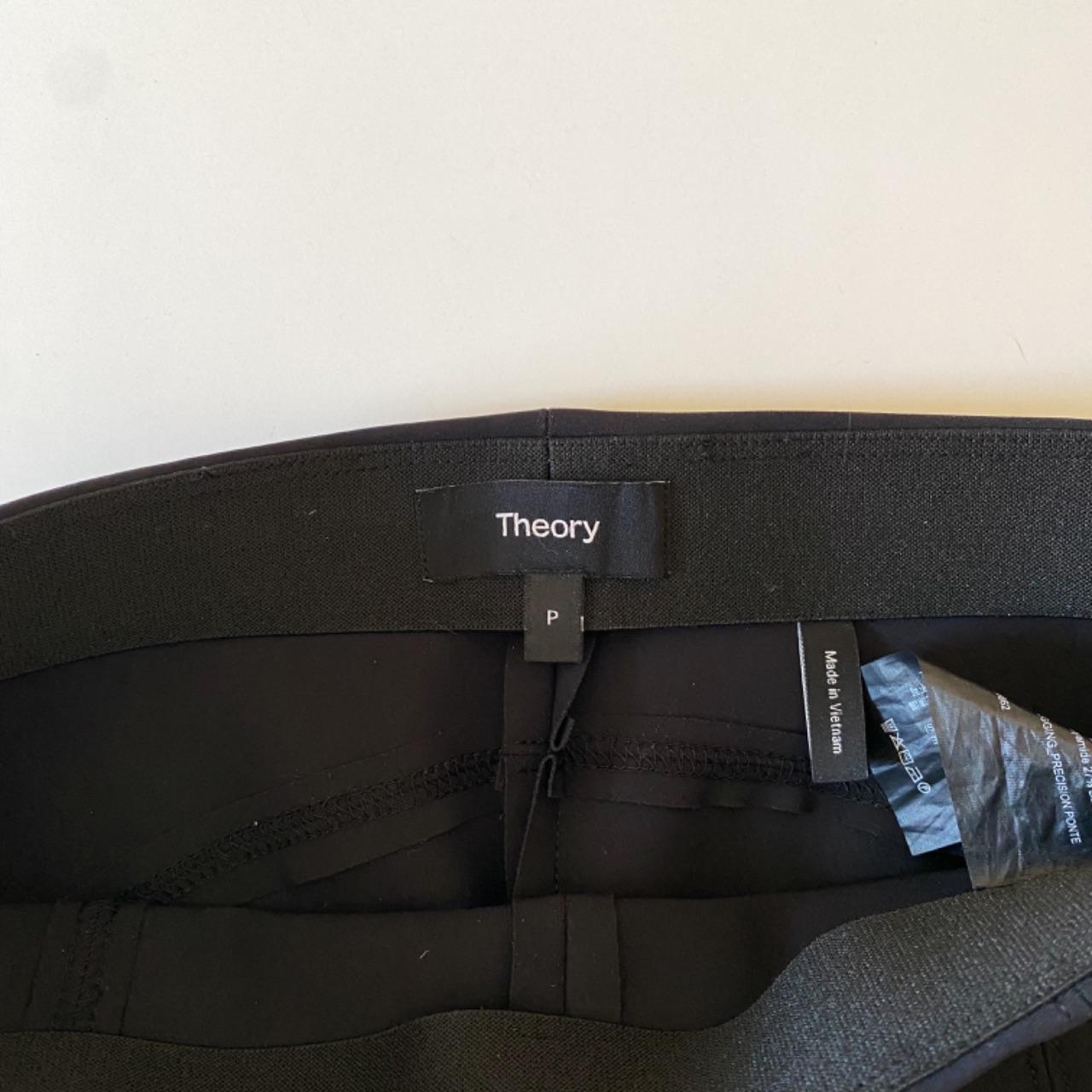 Theory Seamed Slit Legging in Black Precision Ponte Size P