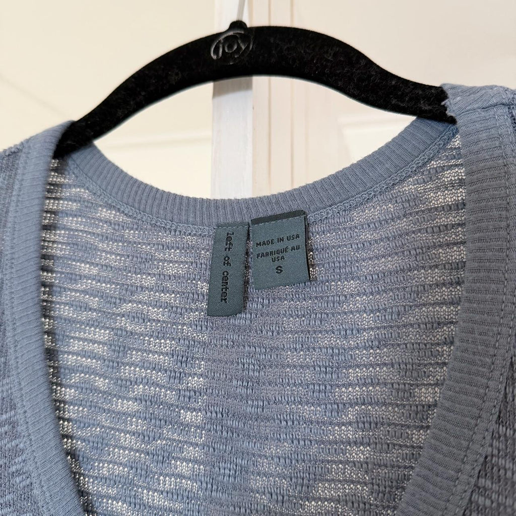 Left of Center / Anthropologie Knot Front Marled Knit Top Size S