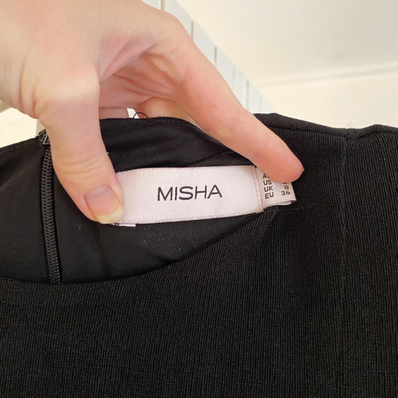 Misha Collection Evanna Blouson Bodysuit in Black Size 4