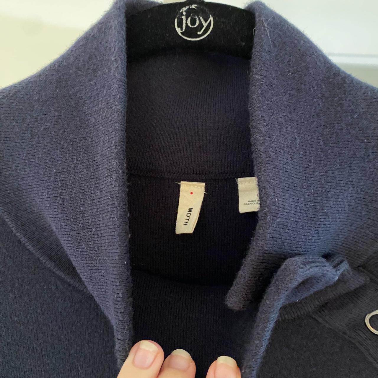 Moth / Anthropologie Tie Waist Mock Neck Poncho Sweater Size M