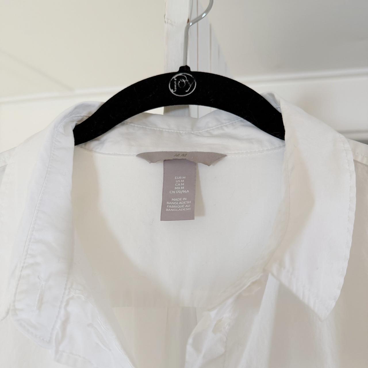 H&M Cotton Poplin Oversized Button Down Shirt Size M